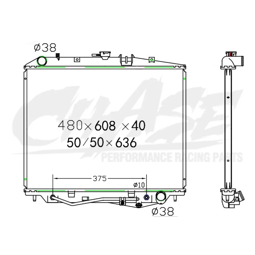 Алюминиевый радиатор для Acura SLX/Isuzu Trooper AT MT 40 мм 8943752755/8943752765/8943752766/8970369320 8970369331