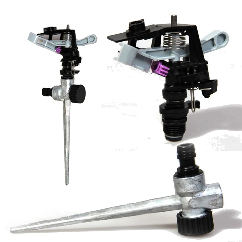 1/2/5pcs Garden Sprinkler Spike Hose Pipe Connector 360 Adjustable