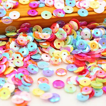 

400Pcs high quality 6.5mm Round Sequins Paillettes Loose AB Wedding Sewing Craft DIY Hat clothing decoration