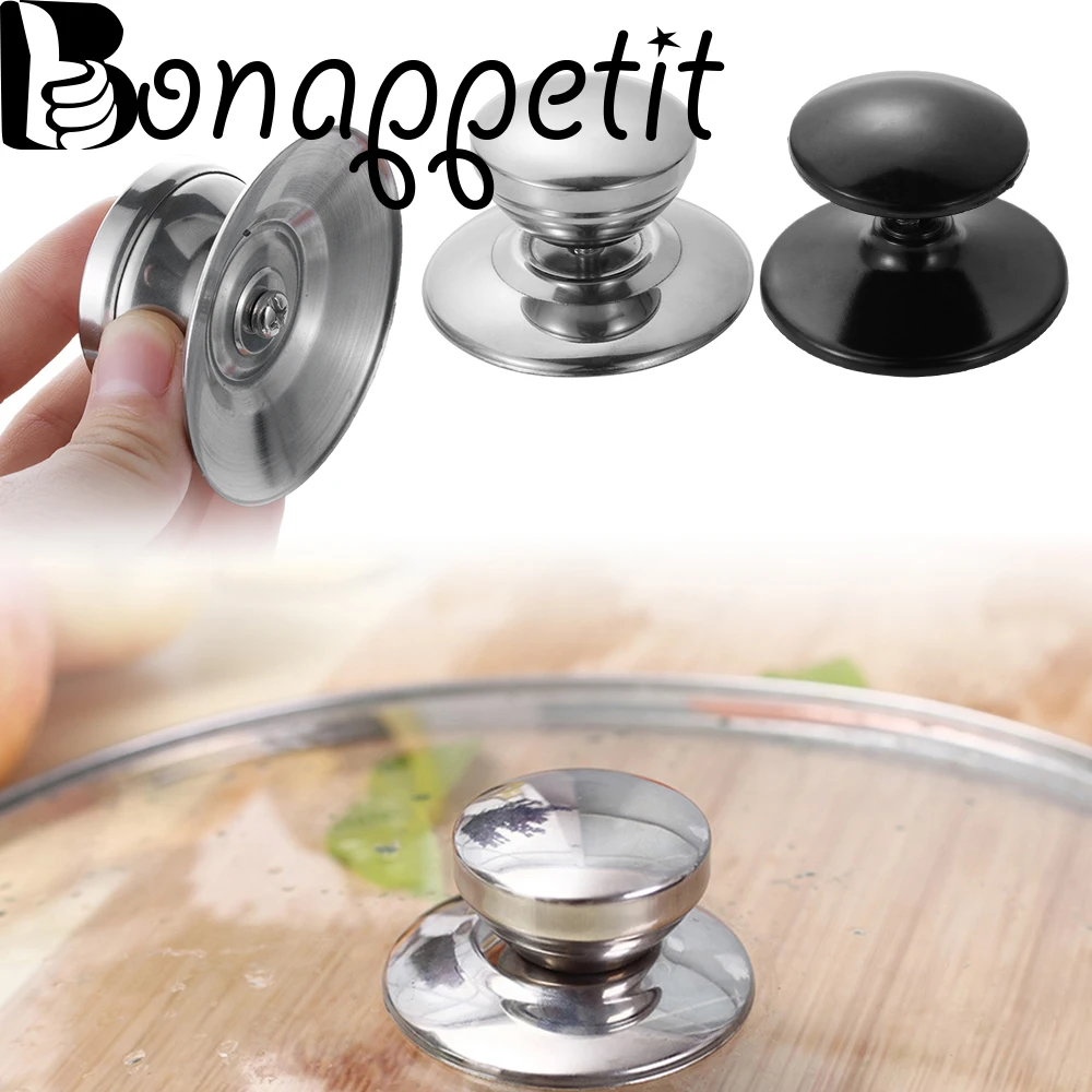 

1PC New 7*4cm Stainless Steel Handgrip Knob Screw Replaceable Pot Lid Handle Cookware Glass Cover Kitchen Tool