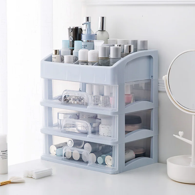 

Drawer Style Makeup Organizer Cosmetic Storage Box Large Capacity Multi-layer Plastic Box Jewelry Lipstick Holder Cases Gift Box
