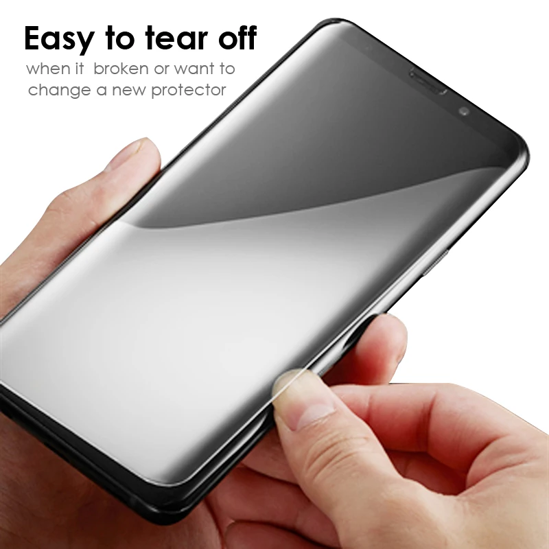 Akcoo Note 9 full glue glass screen protector with liquid adhesive  for samsung S8 9 Plus note 8 S7 edge case friendly protector