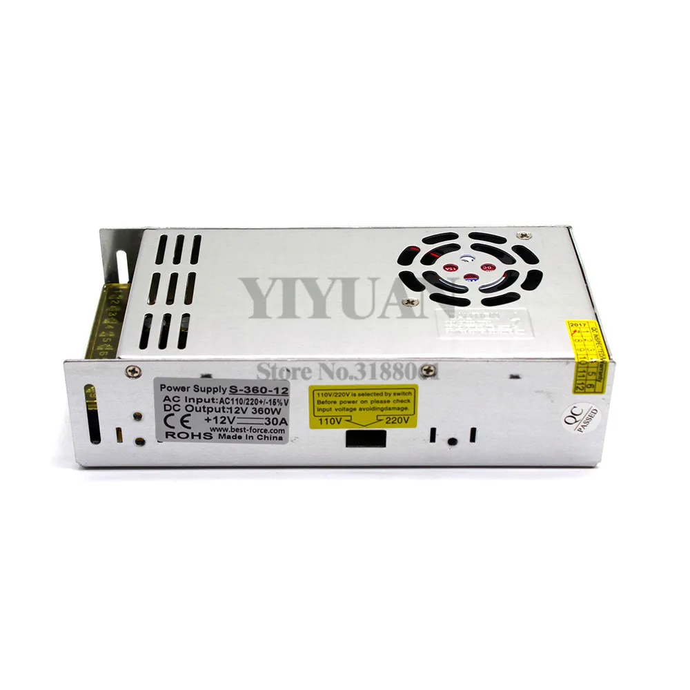 Блок питания для светодиодных лент 12 в пост. Тока 30 А 360 Вт 33А 400 Вт|12v smps|switch powerswitching