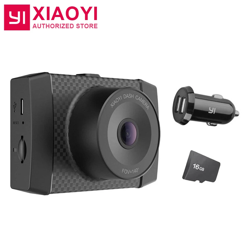 Оригинальный YI Ultra Dash camera Card черный Разрешение 2 7 K A17 A7 двухъядерный чип голосовое