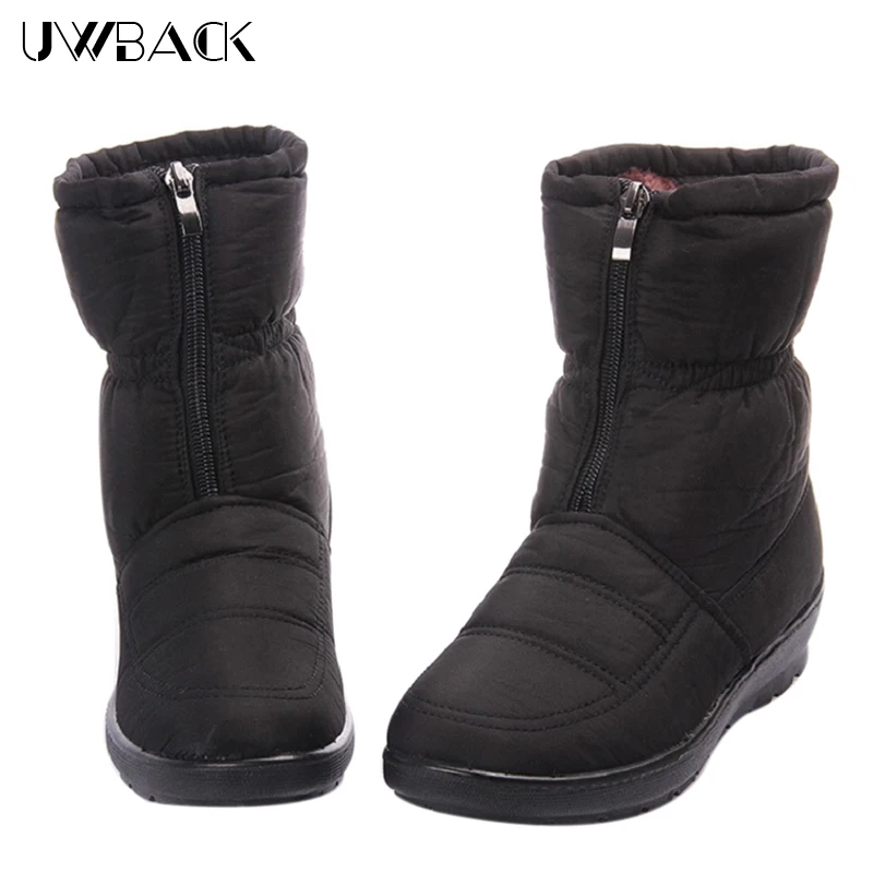 Uwback 2017 New Brand Winter Women Snow Boots Plus Size 42 Waterproof