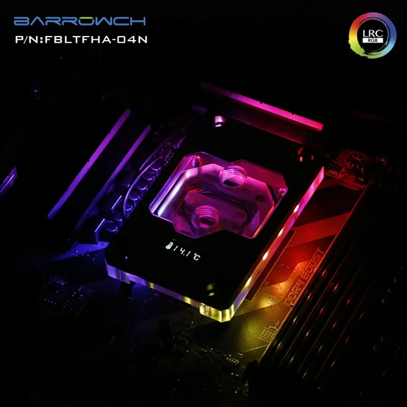 Barrowch FBLTFHA-04N для RyzenAMD/AM4/AM3 CPU блоки воды цифровой дисплей температуры микроводный