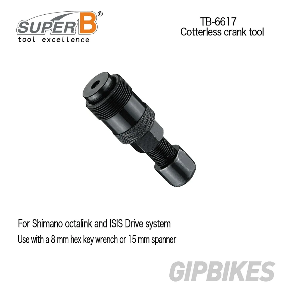 Super B TB-6616/6617/6618 Bicycle Bike Repair Tool for Shimano Octalink ISIS Drive System and Square Taper Crank Remover Super B TB-6616/6617/6618 Bicycle Bike Repair Tool for Shimano Octalink ISIS Drive System and Square Taper Crank Remover