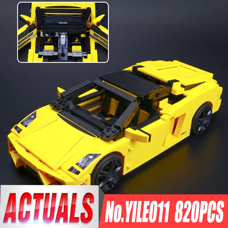 

NEW 820Pcs Yile 011 Creative Technic Series The Out of Print Lamborghiki Super Sports Car Building Blocks Bricks Toys 8169