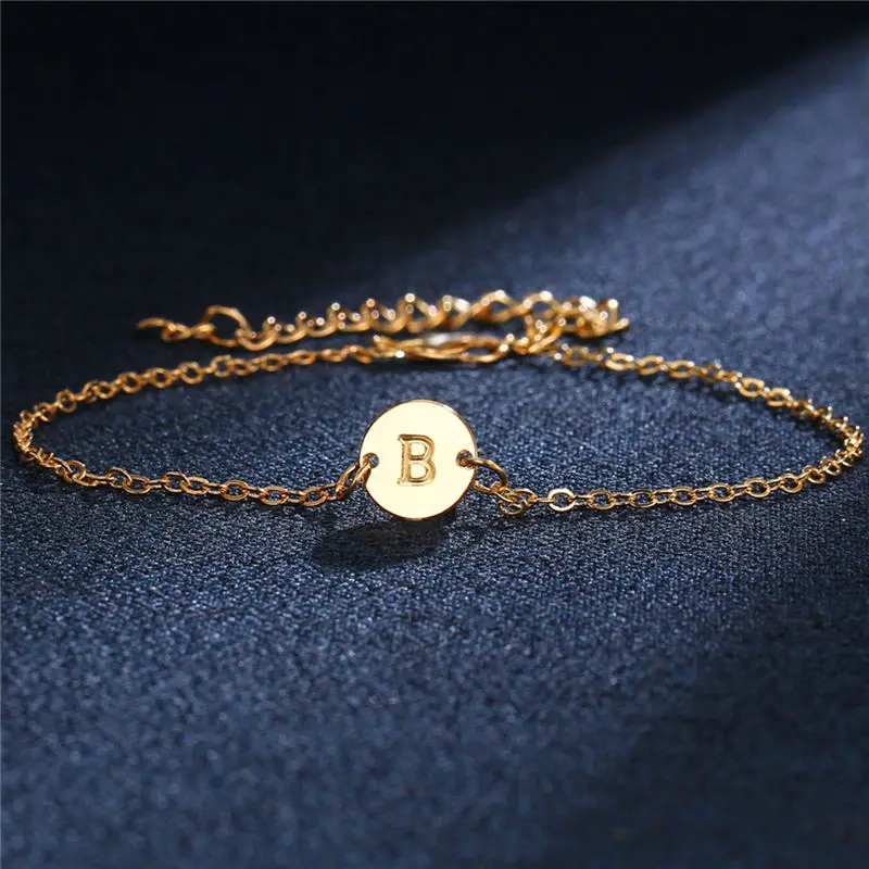 Модный регулируемый браслет с буквами из золотого сплава для женщин очаровательный браслет для девочек вечерние ювелирные изделия подарок - Окраска металла: Style-02