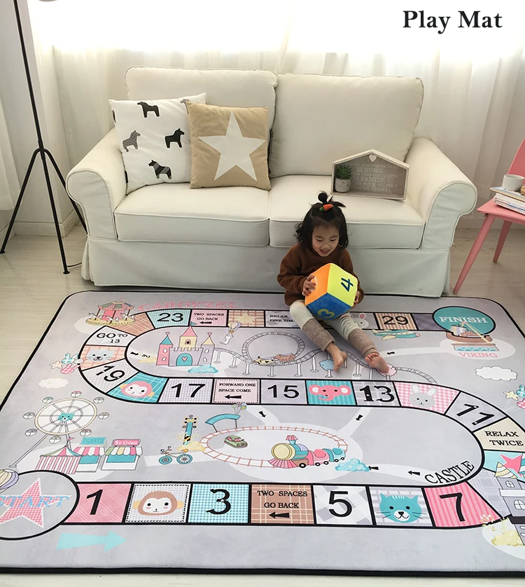 Esteira do Jogo da Criança Esteira do Bebê Sala de Estar para Crianças Rastejando Velvet Recuperação Lenta Engrossado Tapete Anti-skid Almofada Decorar 11 bebê rastejando velvet recuperação lenta engrossado tapete