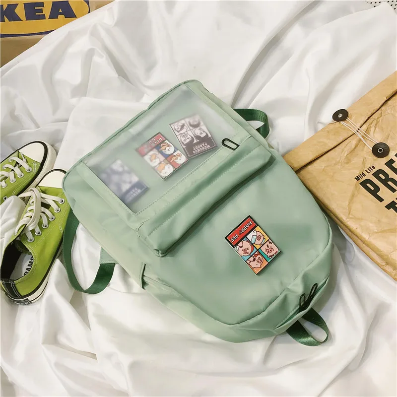 Menghuo нейлоновый женский рюкзак с принтом, новая индивидуальная Студенческая сумка, повседневный рюкзак для путешествий
