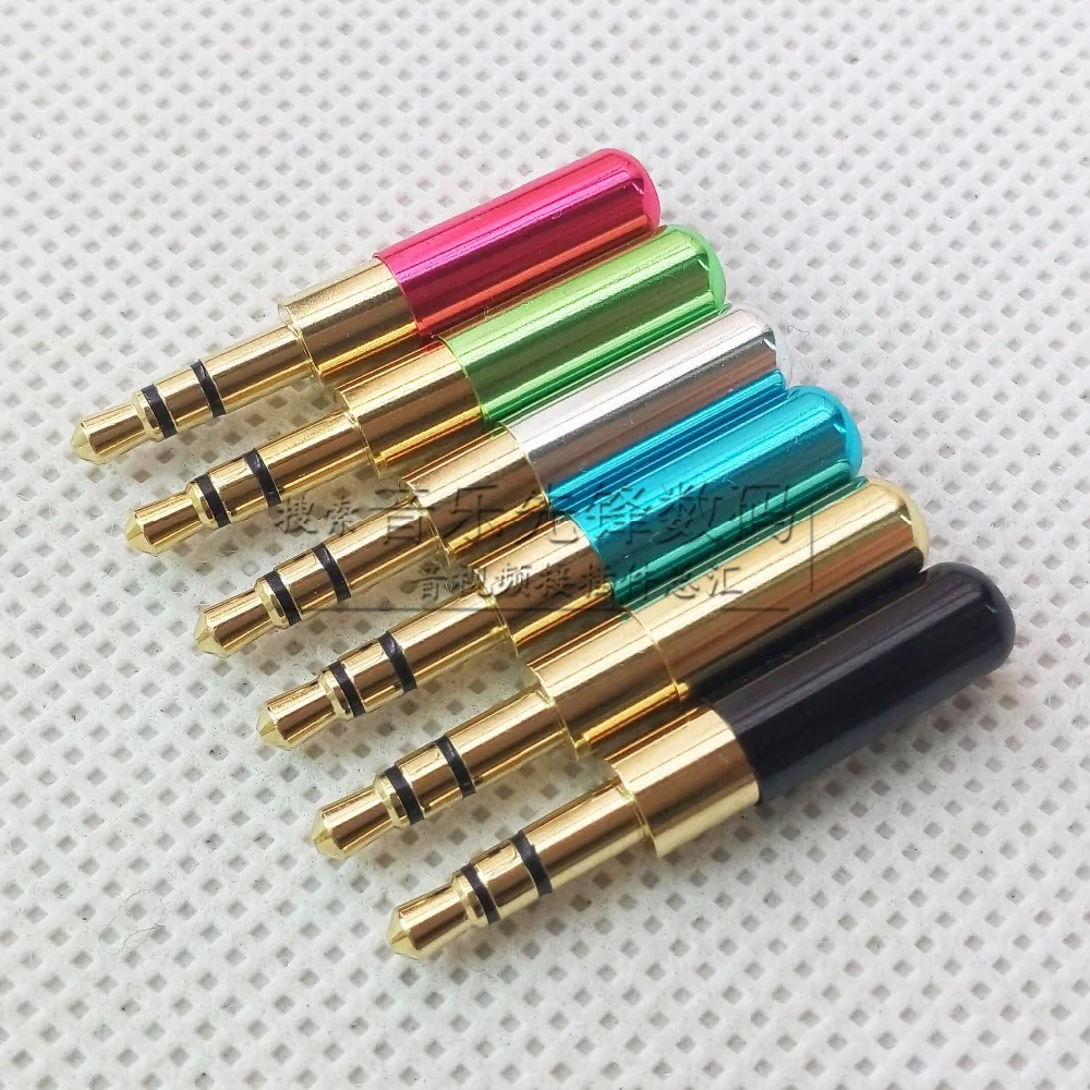4pcs Colorful gold plated 3.5 stereo mini plug BO HD700 Universal 3.5