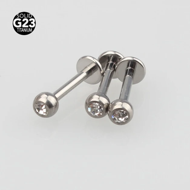

G23 Titanium External Thread 16g Lip Piercing Labret Ring Ear Tragus Cartilage Earring Helix Stud Body Piercing Jewelry