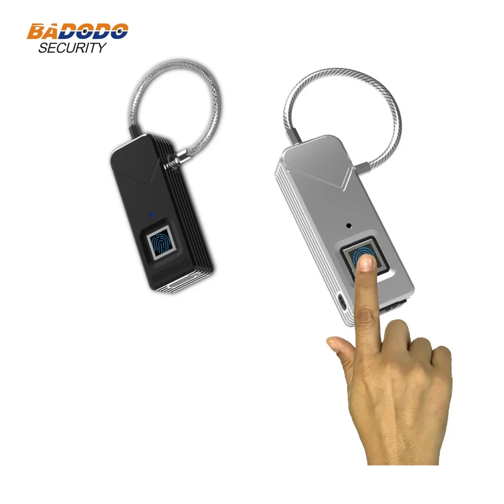 

Waterproof Keyless Mini portable metal smart intelligent Fingerprint Lock Anti Theft outdoor cabinet bag Biometric padlock