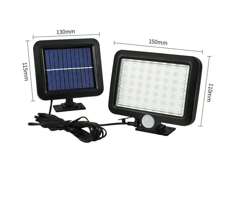 56 LED Открытый Солнечный Wandlamp PIR датчик движения Солнечная лампа
