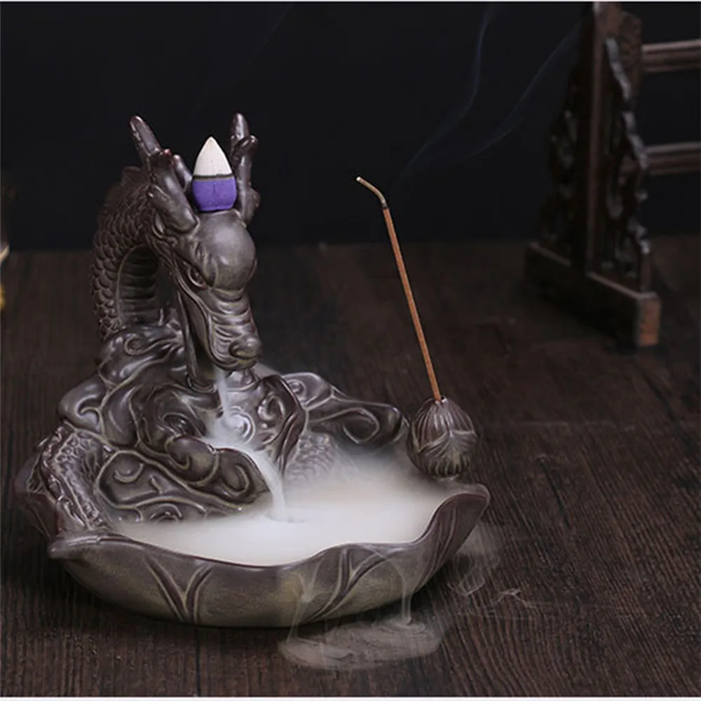 Buy New Room diffuser backflow incense burner dragon