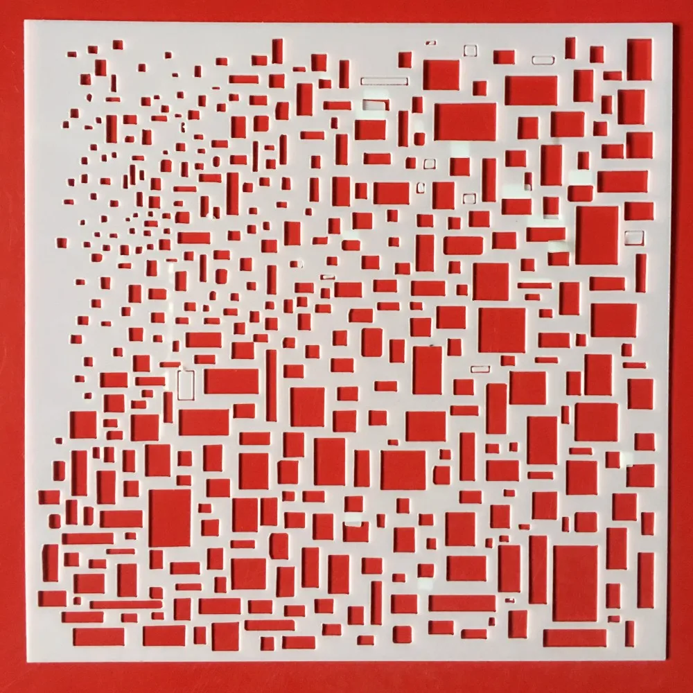 

Hot 13cm Square Texture Block DIY Layering Stencils Wall Painting Scrapbook Coloring Embossing Album Decorative Card Template