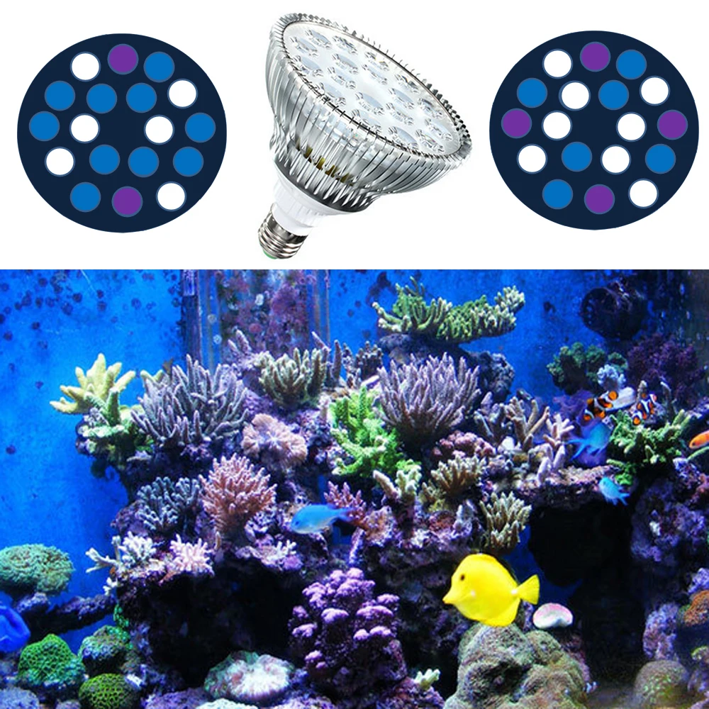 Buy High Par 54W LED Aquarium Light Blue White UV