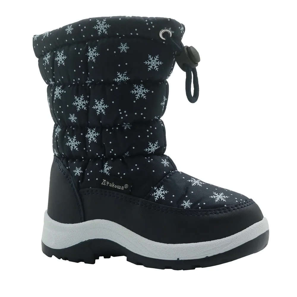 

Mudipanda Girls Boots For Kids Snow Shoes Children Boots Boys Shoes Mid-Calf Hook&Loop Anti-Skid Waterproof Comfortable boats
