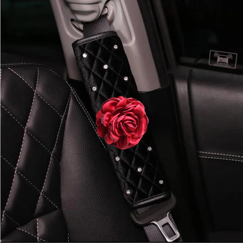 Winter-Plush-Car-Seat-Belt-Cover-Crystal-Crown-Soft-Seat-Belt-Shoulder-Pad-Shifter-Gear-Cover-Hand-Brake-Case-3