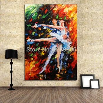 

New Design Skilled Artist Handmade High Quality Knife Flamenco Dancer lover Oil Painting Spanish Dancing Lady Canvas Painting