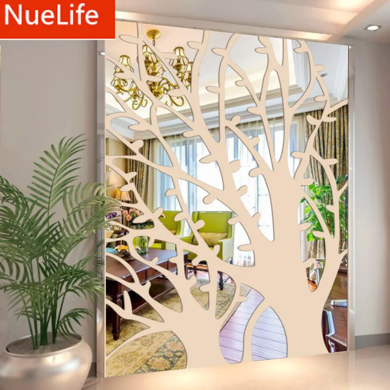 60x160cm Abstract 3D Large Tree Pattern Acrylic Mirror Sticker Sofa Living Room Bedroom TV