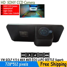 SONY CCD de Visión Trasera CÁMARA de MARCHA ATRÁS para Volkswagen VW PHAETON/SCIROCCO/GOLF 4 5 6 MK4 MK5/EOS/LUPO/BEETLE Con Línea de Guía