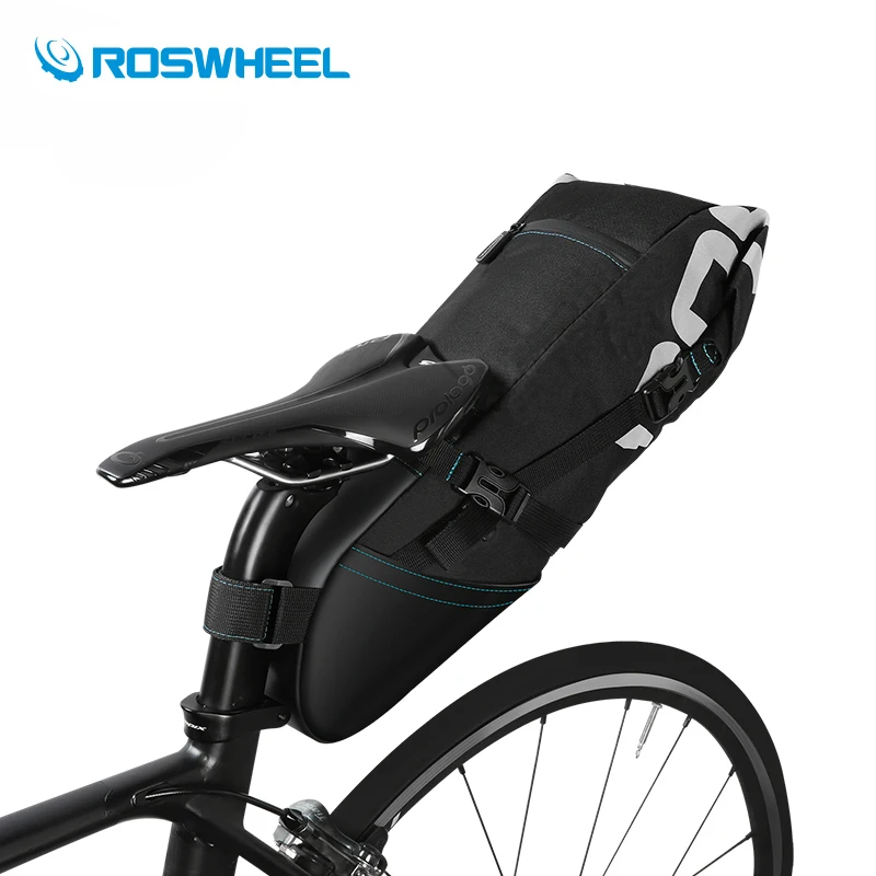 Roswheel 8l/10l mountain road bike bag водонепроницаемый mtb велосипед сумка велоспорт заднее сиденье седло мешок аксессуары bolsa bicicleta черный