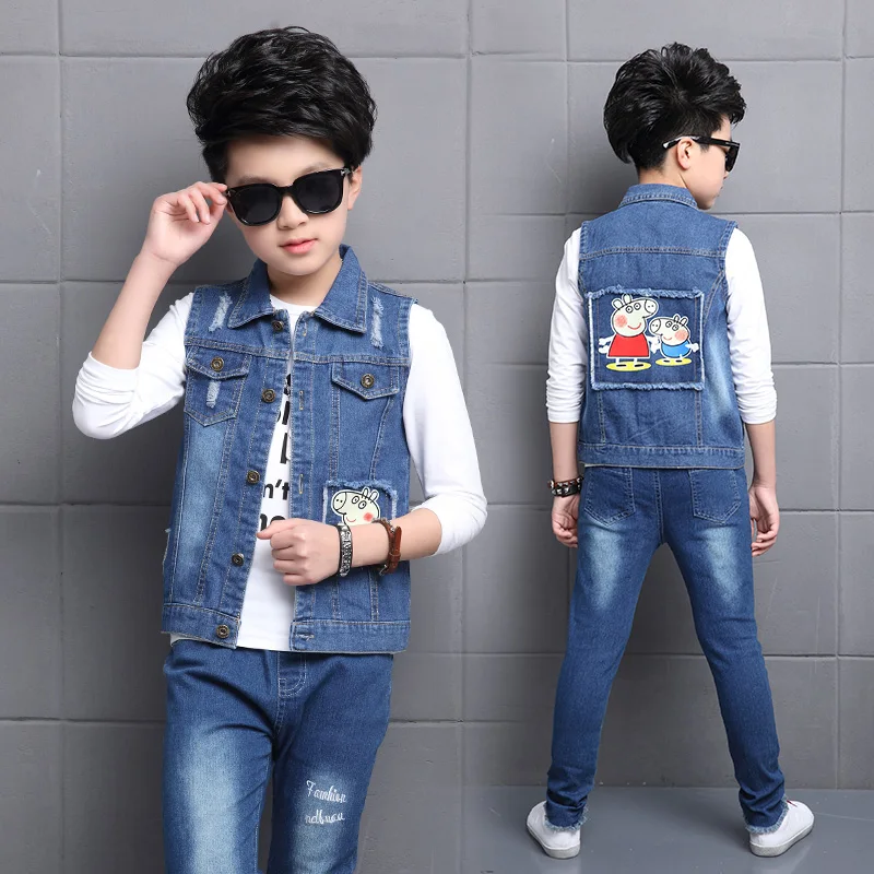 

Baby Vests Bebe Jacket Denim Boys Waistcoats 6 7 8 9 10 Years Outerwear Children Clothing Spring Autumn Clothes Kids Vest Tops