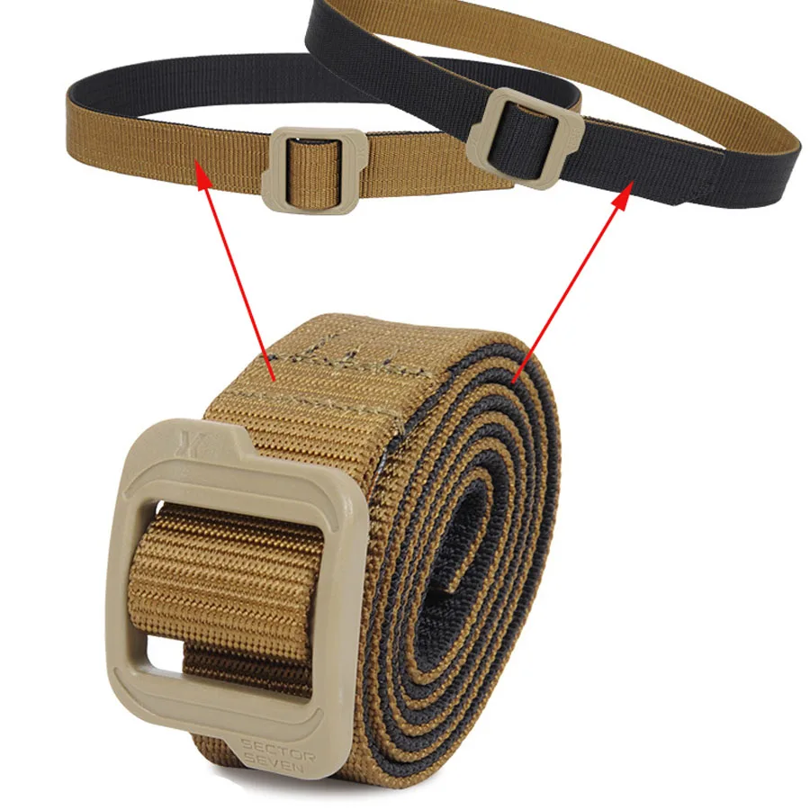 Double Side Belt Tactical Mens Nylon Belt Knitted Military Tactical