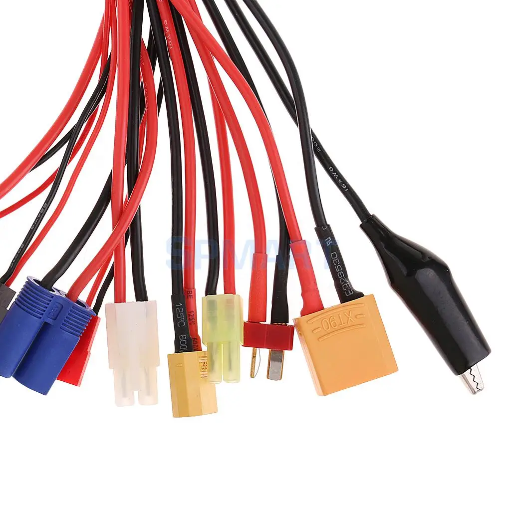 10 in 1 Multifunction Balance Charging Cable Wire XT60 XT90 T Plug EC5 JST JR FUTABA Plug Adapter
