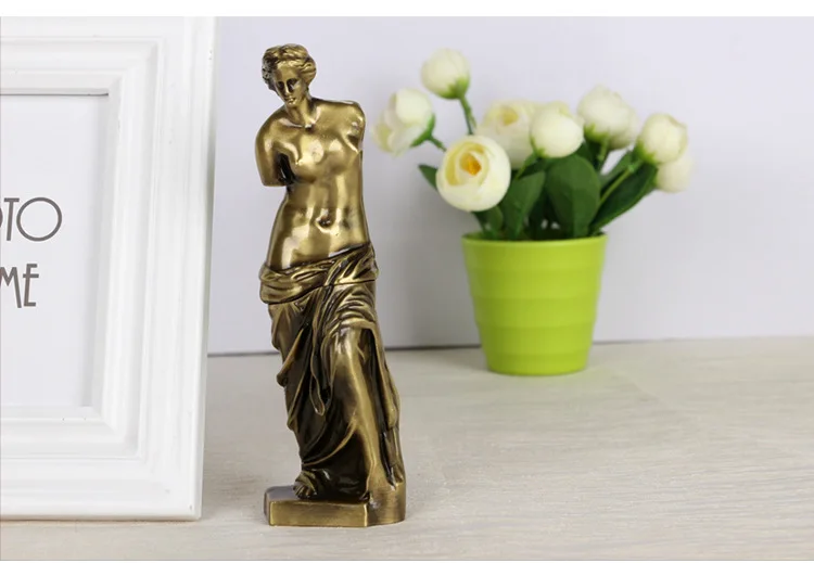 7 дюймов 3D металлическая статуя Венеры де Мило греческая Реплика Коллекционная художественная фигурная Фигурка Скульптура домашний декор ремесла 3 цвета