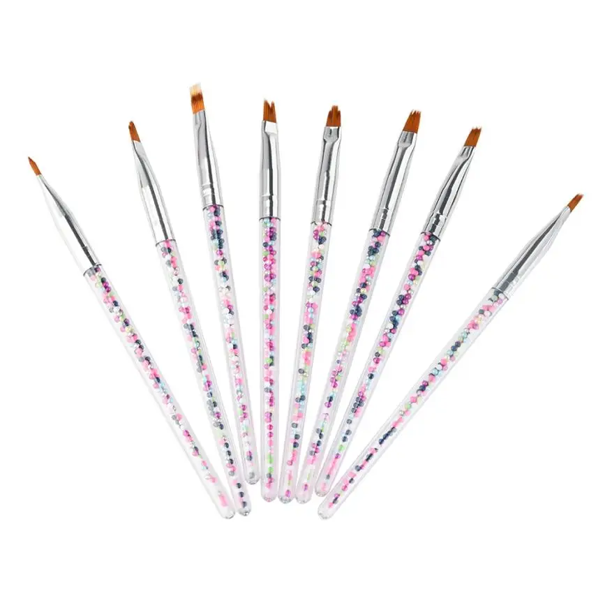 8pcs nail brushes pen nail art tool Nail Art UV Gel Polish Design Dot