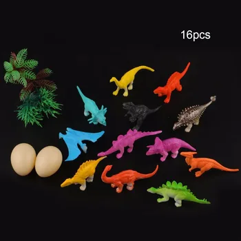 

Funny Toy 16 Pcs Children Kids Mini Dinosaur Model Toys Baby Simulation Mini Dinosaur Model Set Barrel Toys Kids Game Gift