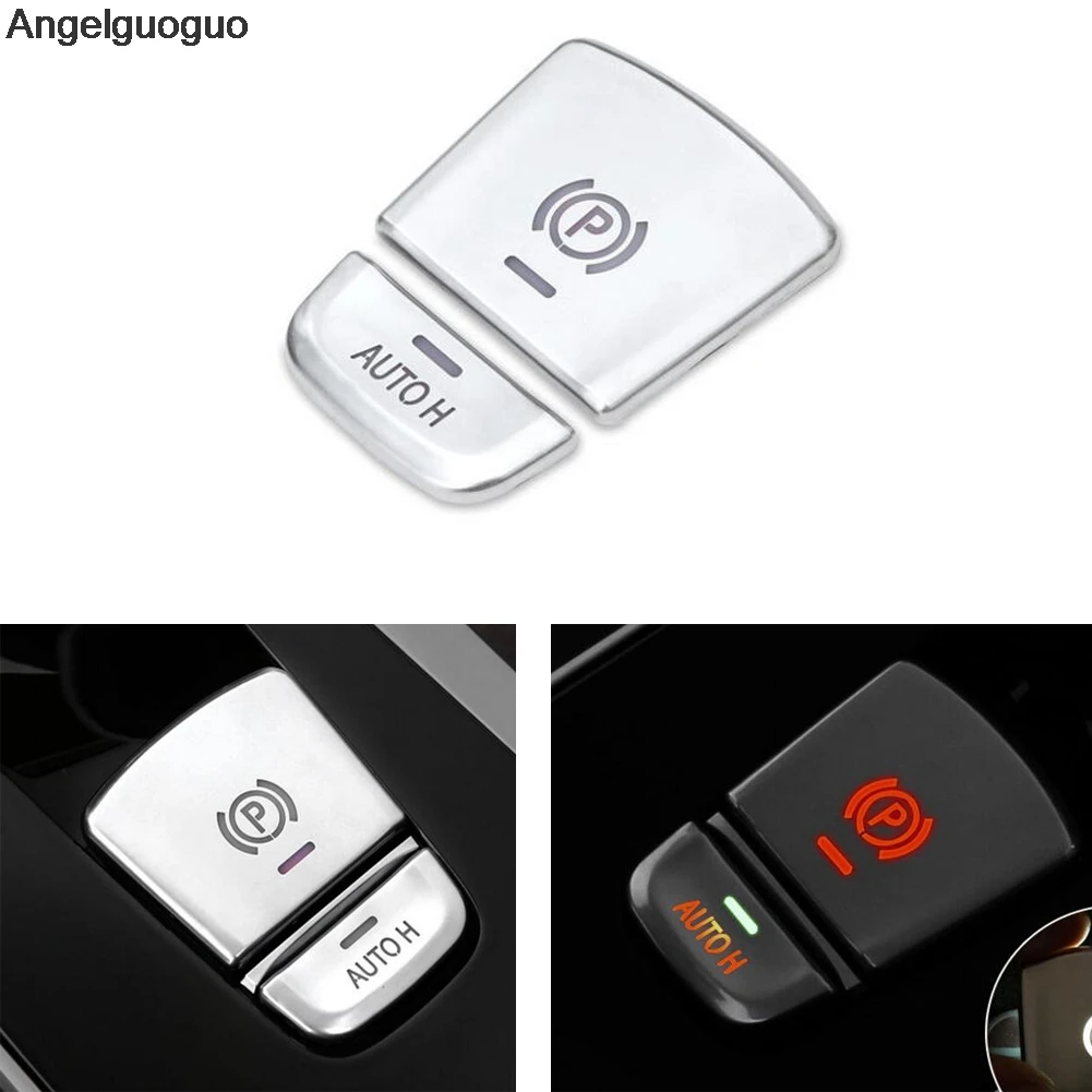 Angelguoguo Central Handbrake P Auto H Button Decorative Cover Trim For BMW 5 Series G30 G38 528 530 540li 2018
