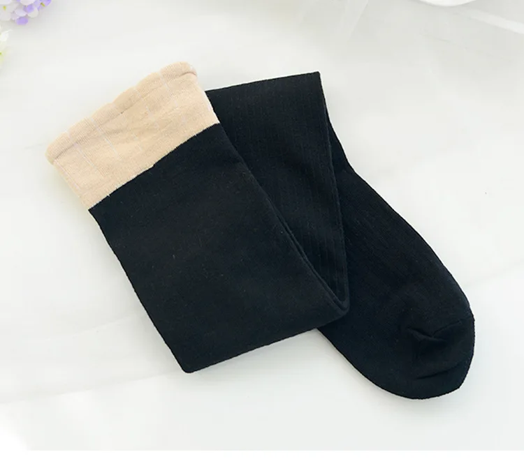 Coloured cotton vertical bar knee socks_36
