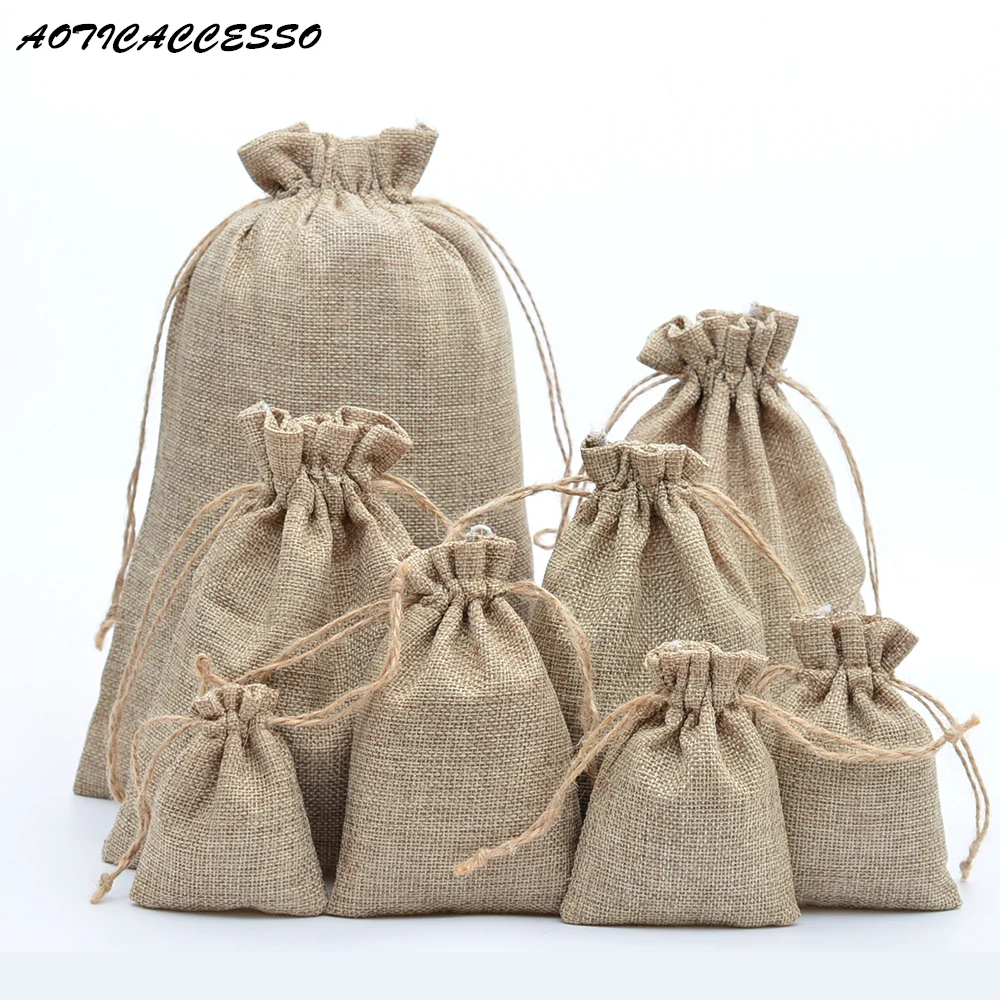 Buy Wholesale China Burlap Drawstring Bags Wholesale Portable