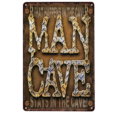 [SQ-DGLZ] человек пещера металлический знак бар декор для стен в винтажном стиле металлические поделки домашний декор живопись таблички художественный плакат