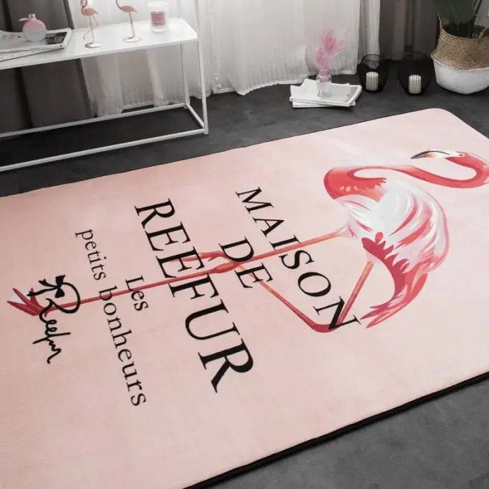 140*190 см скандинавский мультфильм Фламинго Patttern ковер, домашний текстиль Коврик для пола мягкий диван ковер для гостиной Противоскользящий