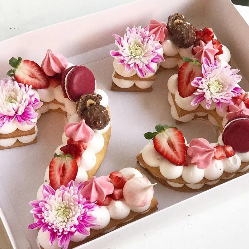 

Delidge Alphabet Number Cake Molds Mould 0-9 Love Heart Shape DIY Holiday Weddin Birthday Cake Decorating Baking Cake Accessori