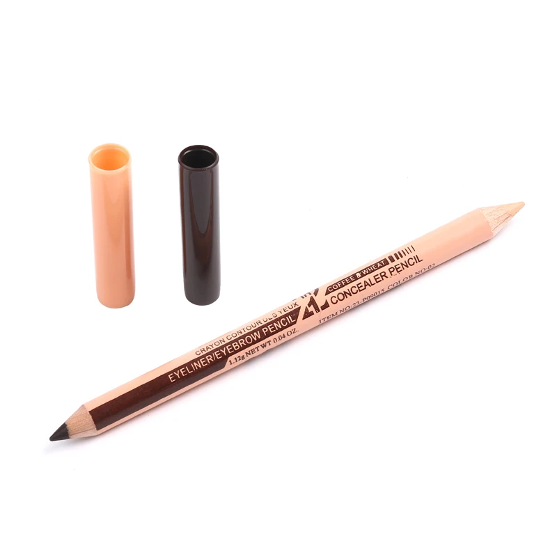 Hot Menow P09015 12pcs/set Cosmetic 2 in 1 pencil makeup Concealer+Eyebrow Pencil Two-head Pencils Long lasting easy to apply