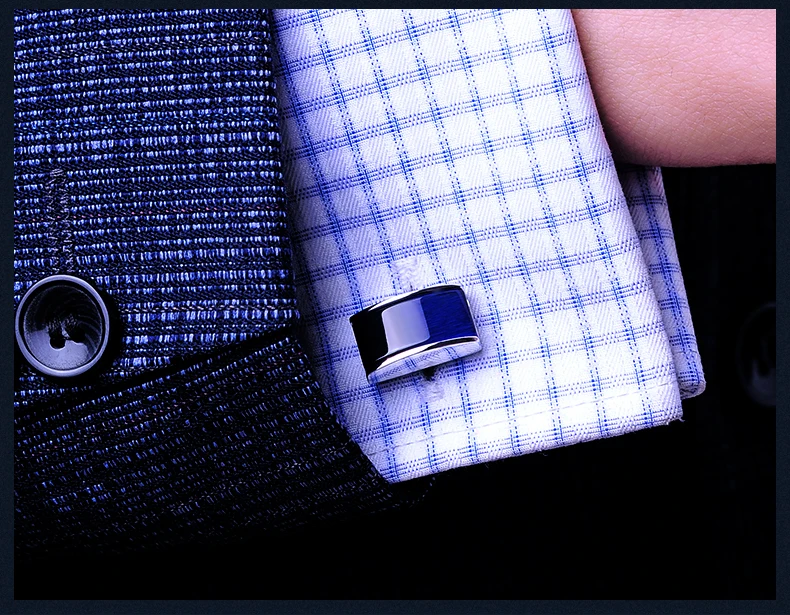 KFLK ювелирные изделия рубашка Запонки мужские брендовые Пуговицы Запонки синий черный постепенная gemelos высокое качество abotoaduras
