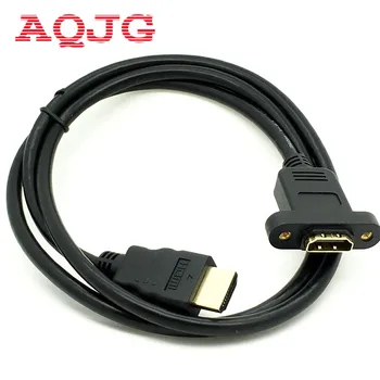 

V1.4 3D HDMI Male to Female M/F Line Panel Mount 1080P Extension Adaptor For Monitor Projector BD Player AQJG