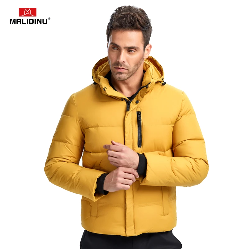 MALIDINU 2019 Down Jacket Men Winter Down Coat High Quality Brand Thick Warm Winter Jacket 70%White Duck Down Puffer Jacket Men