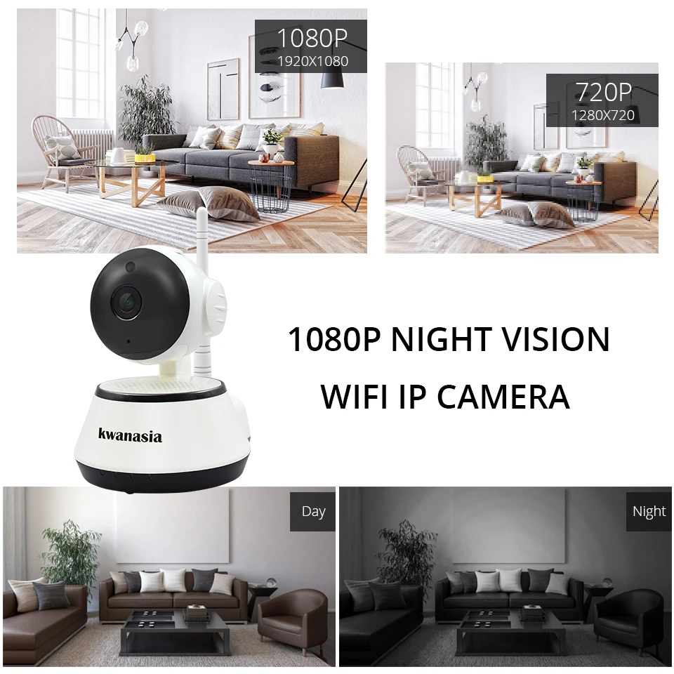 IP WIFI камера 1080P 2MP Wi Fi Домашняя безопасность беспроводная ip панорамирование