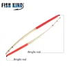 FISH KING 10pcs/lot 2 colours Peacock Feather Float  hard tail type fishing float bobber with rings for fishing ► Photo 2/6