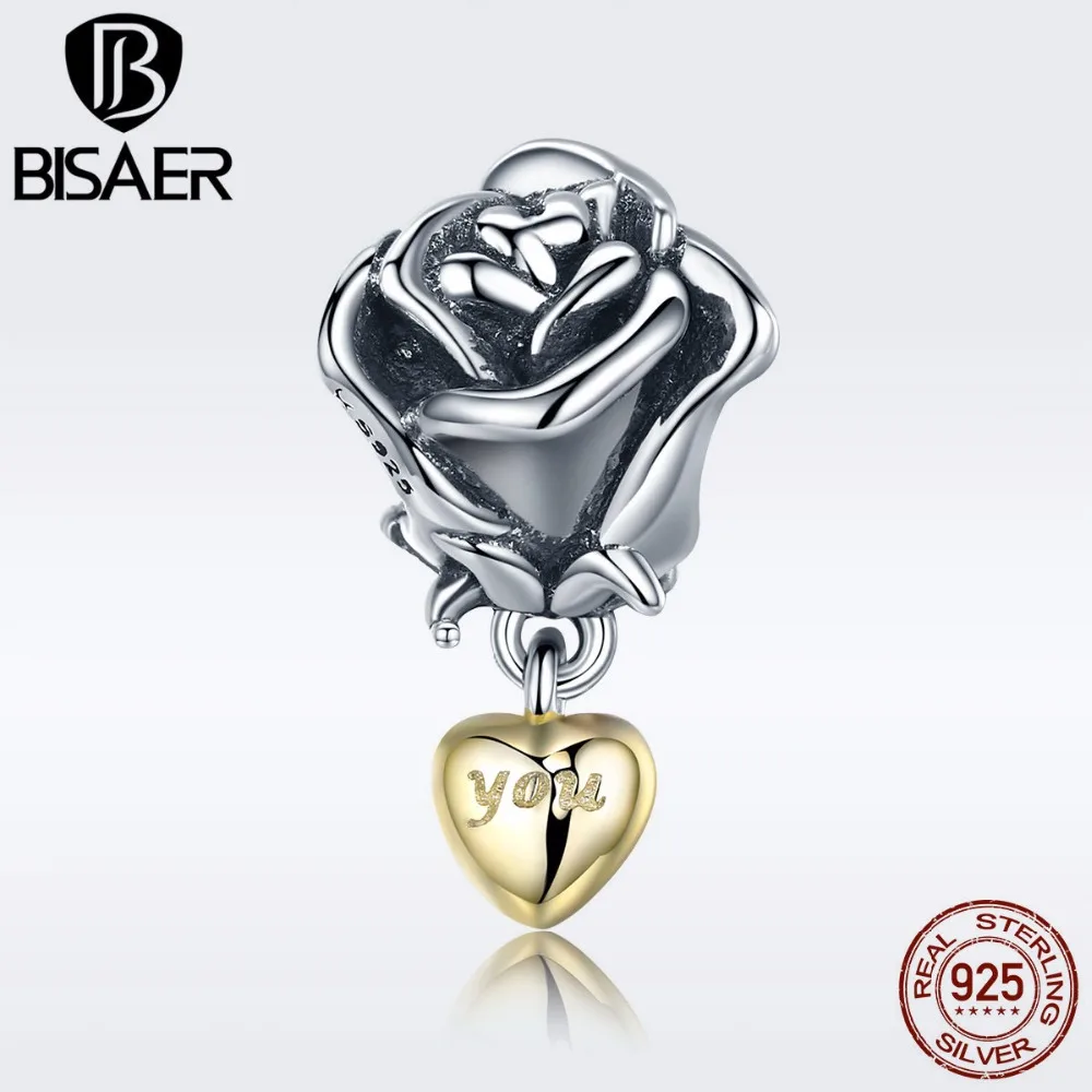 

Hot Sale 925 Sterling Silver Rose Flower Heart Beads Charm Fit Charms Original 925 Bracelet Necklace Sterling Silver Jewelry