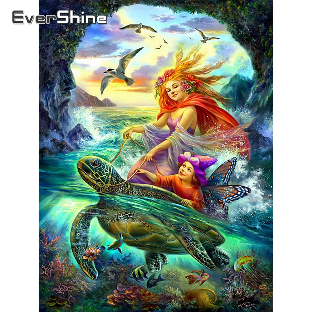 EverShine 5D бриллиант картина мультфильм полный квадратный/круглый DIY Алмазная