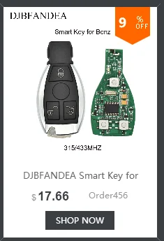 Djbfandea 3+ 1 пуговицы 315 МГц в комплекте дистанционный ключ для Mercedes-Benz W169 W245 W203 W208 W209 W204 W210 W211 2000-2010 IYZ3312