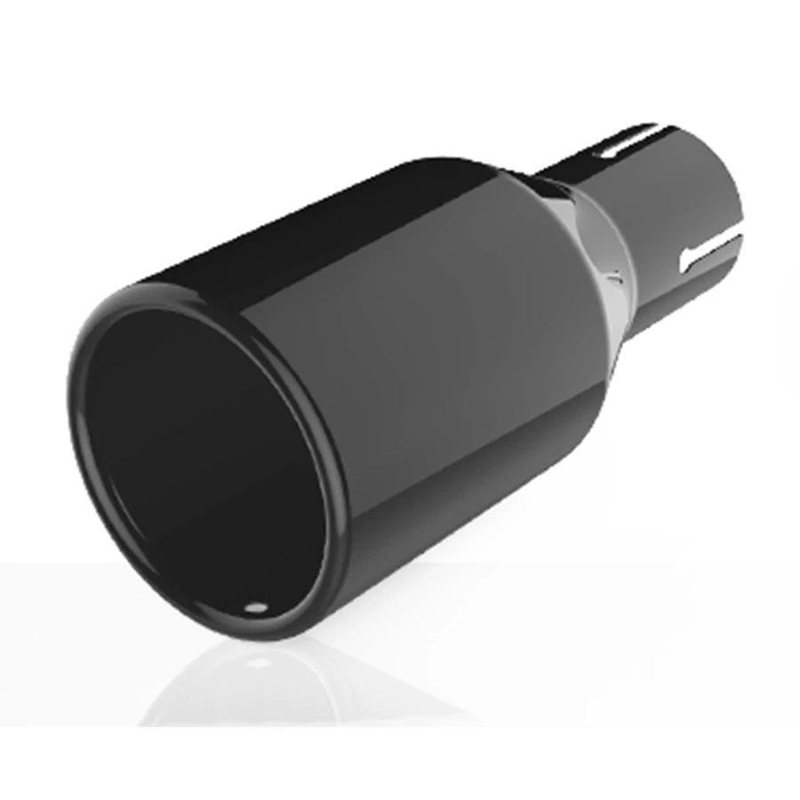 Universal 2.5" Inlet 3.5" Outlet Full Baking paint Black stainless steel Car Exhaust Tip Auto Tail Pipe Muffler Nozzle